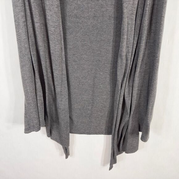Jason Maxwell Plus Size‎ 2X Shrug Open Front Sleeveless Gray Knit Waterfall 101 - Picture 4 of 8
